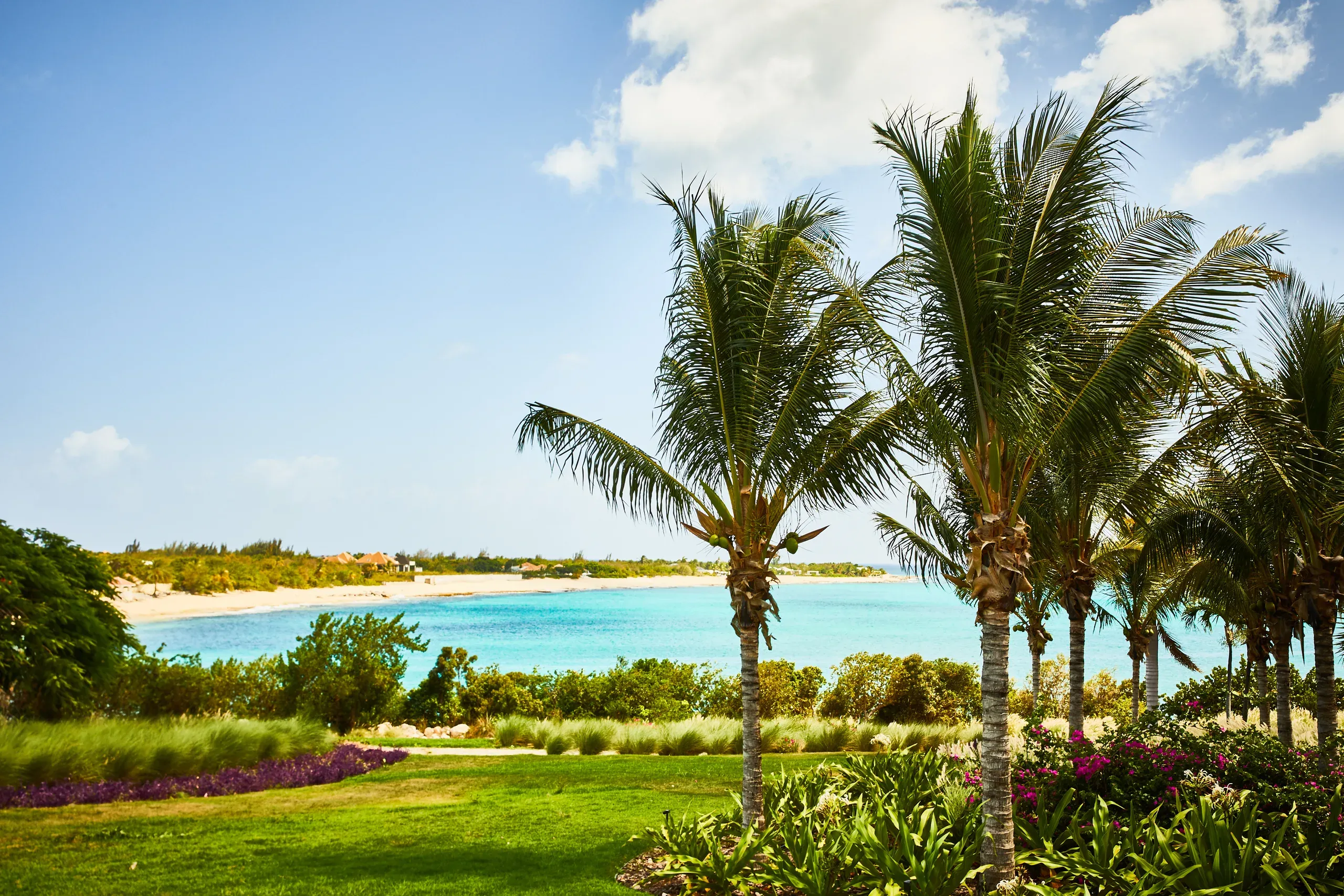The private beach and turquoise cove