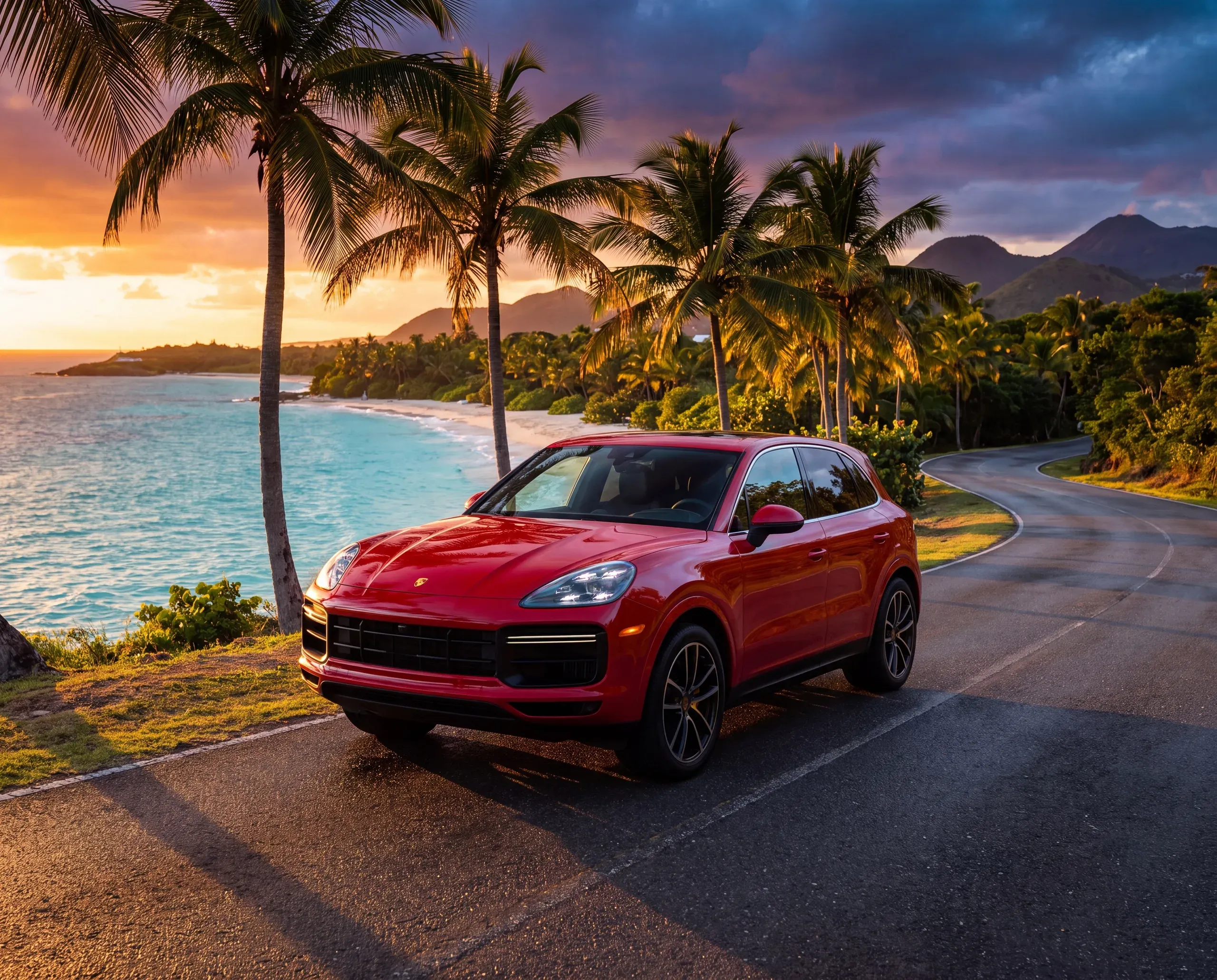 Porsche Cayenne S on the estate drive