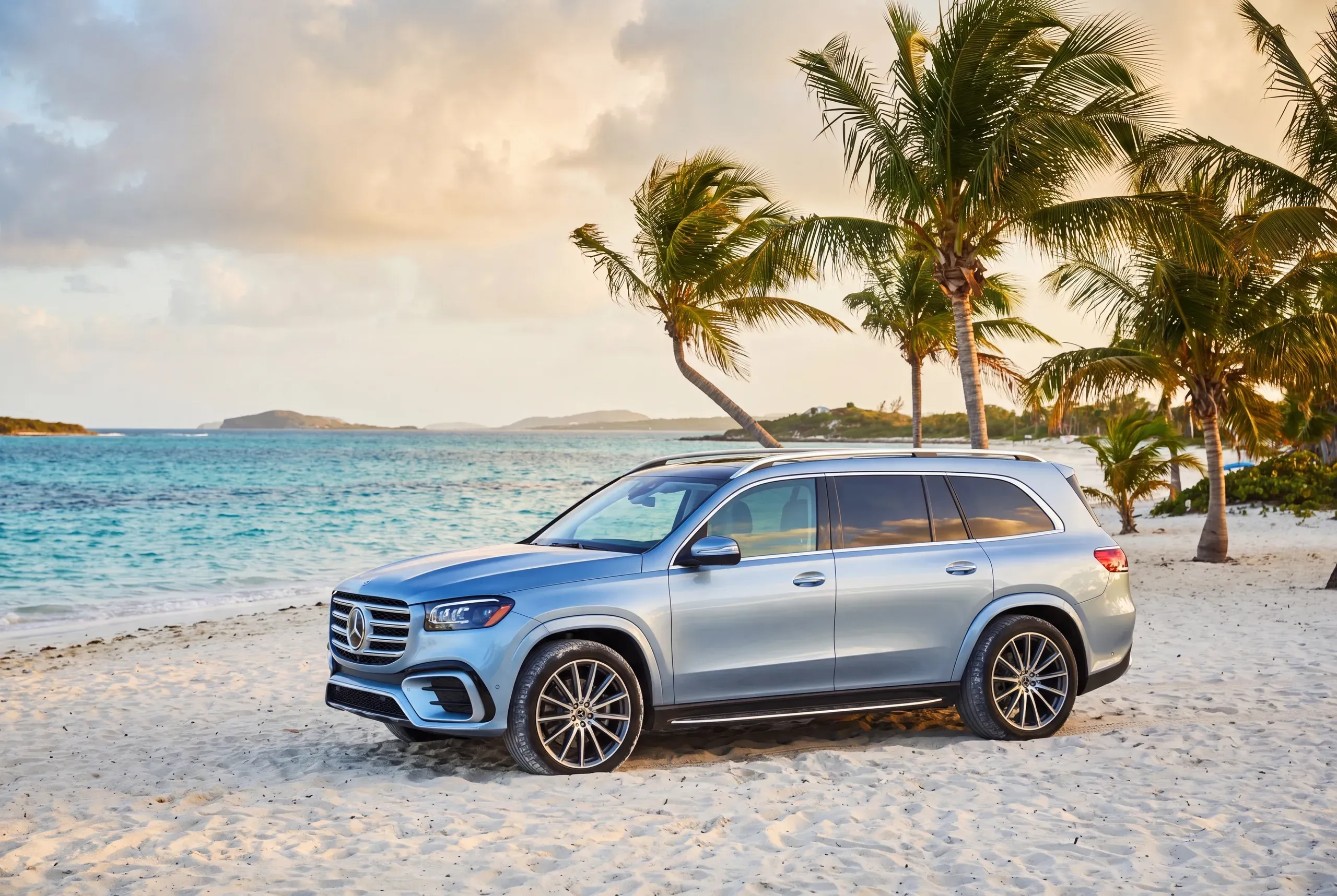 Mercedes GLS on the estate drive
