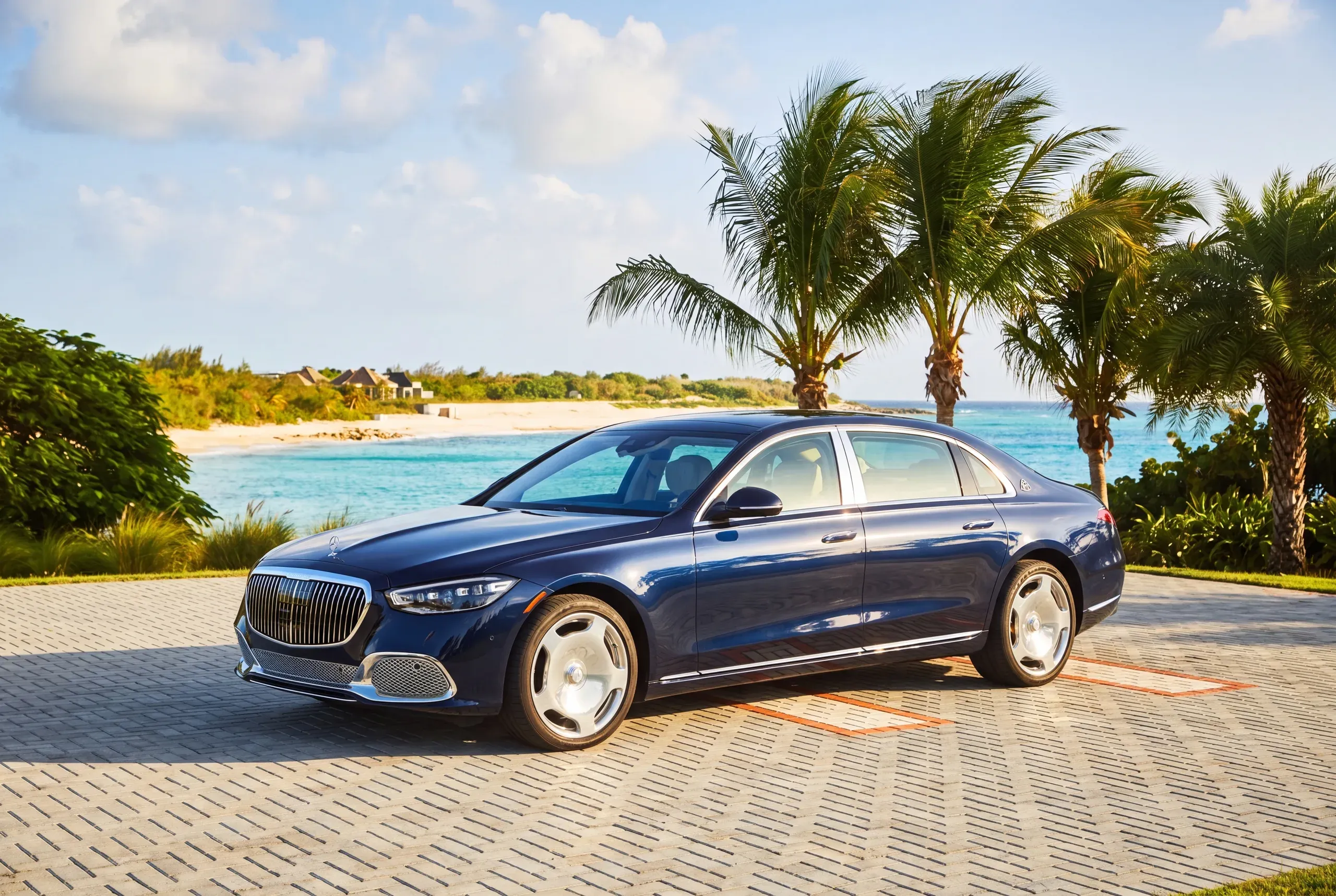Mercedes-Maybach S-Class at golden hour