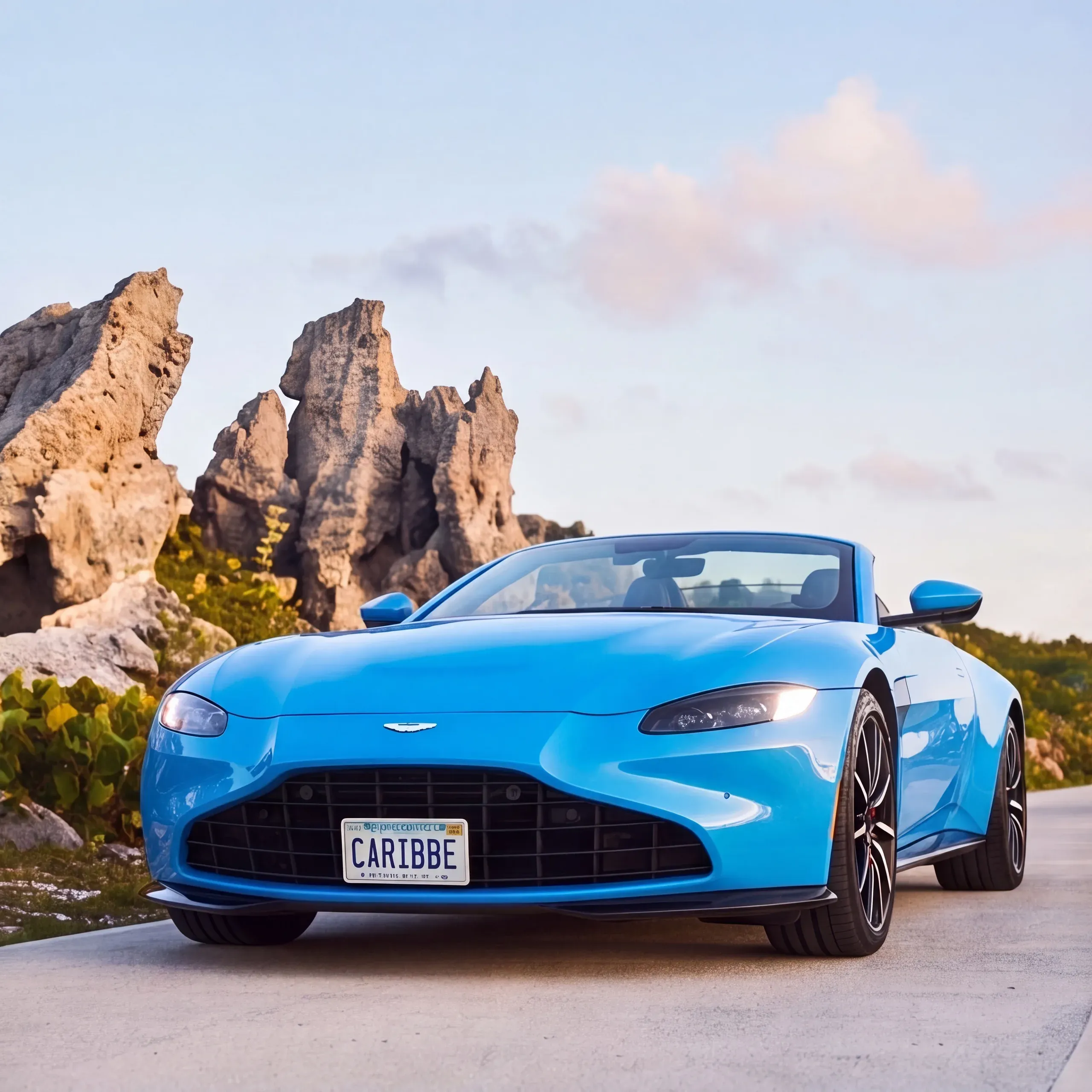 Aston Martin Vantage at the estate
