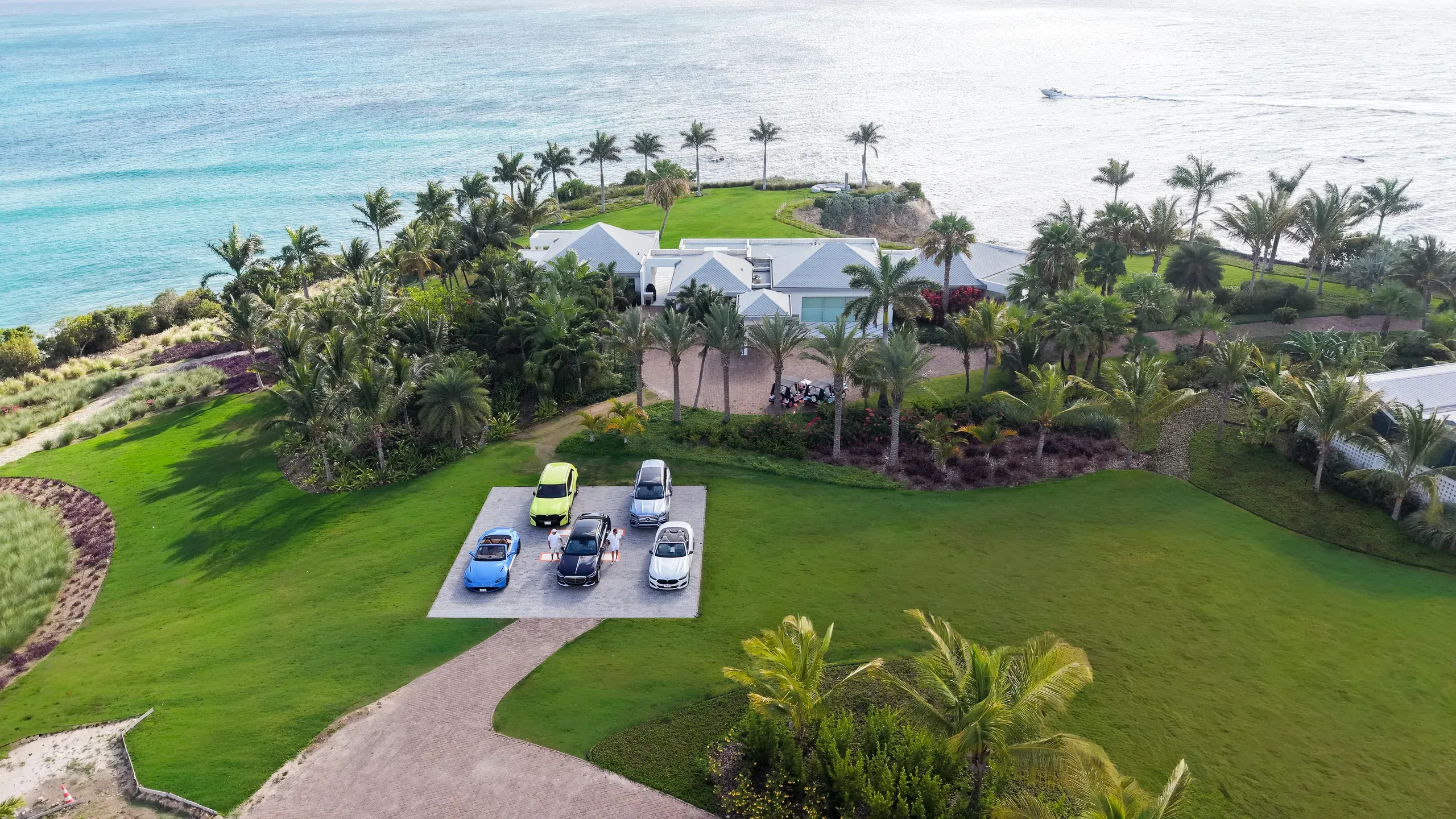 The fleet and gardens from the air