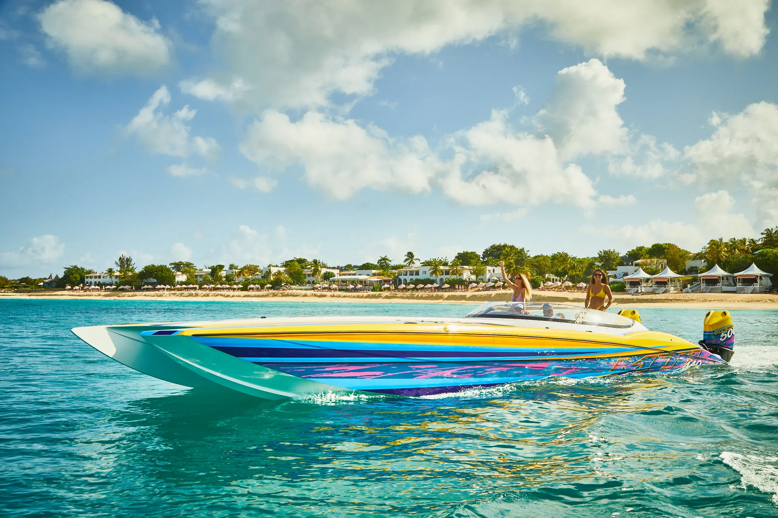 The MTI cruising along the coastline