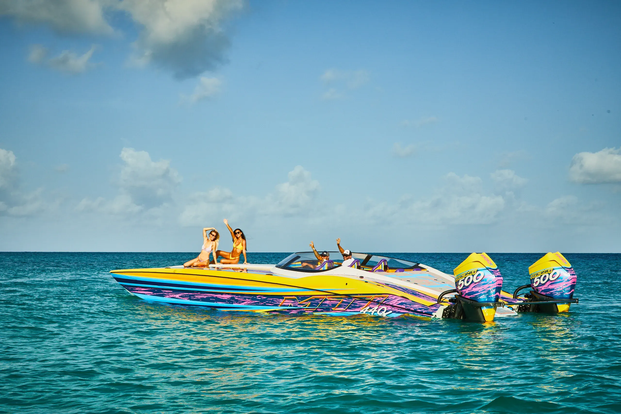Guests aboard the MTI at anchor