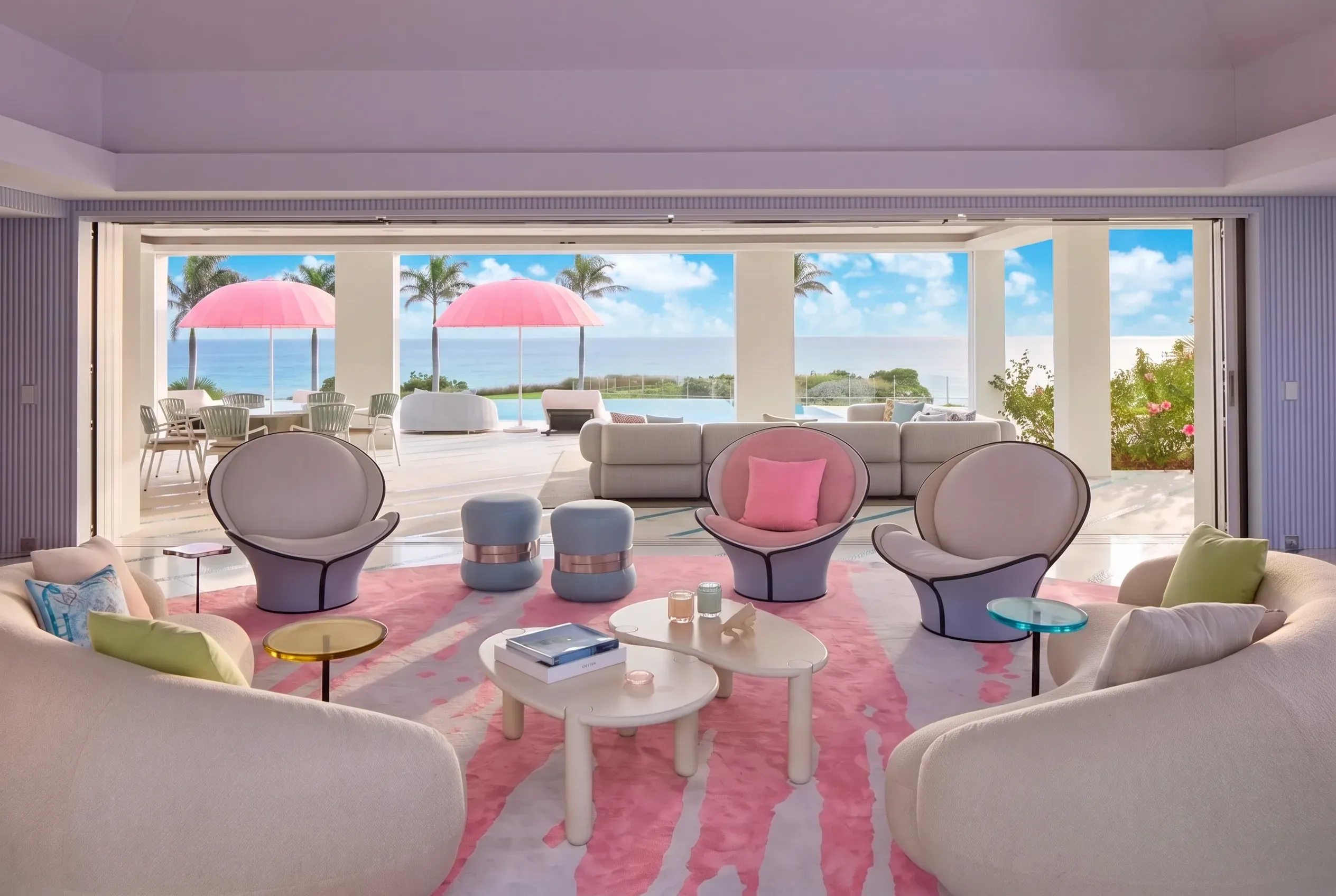 The open-air living room of the Party House
