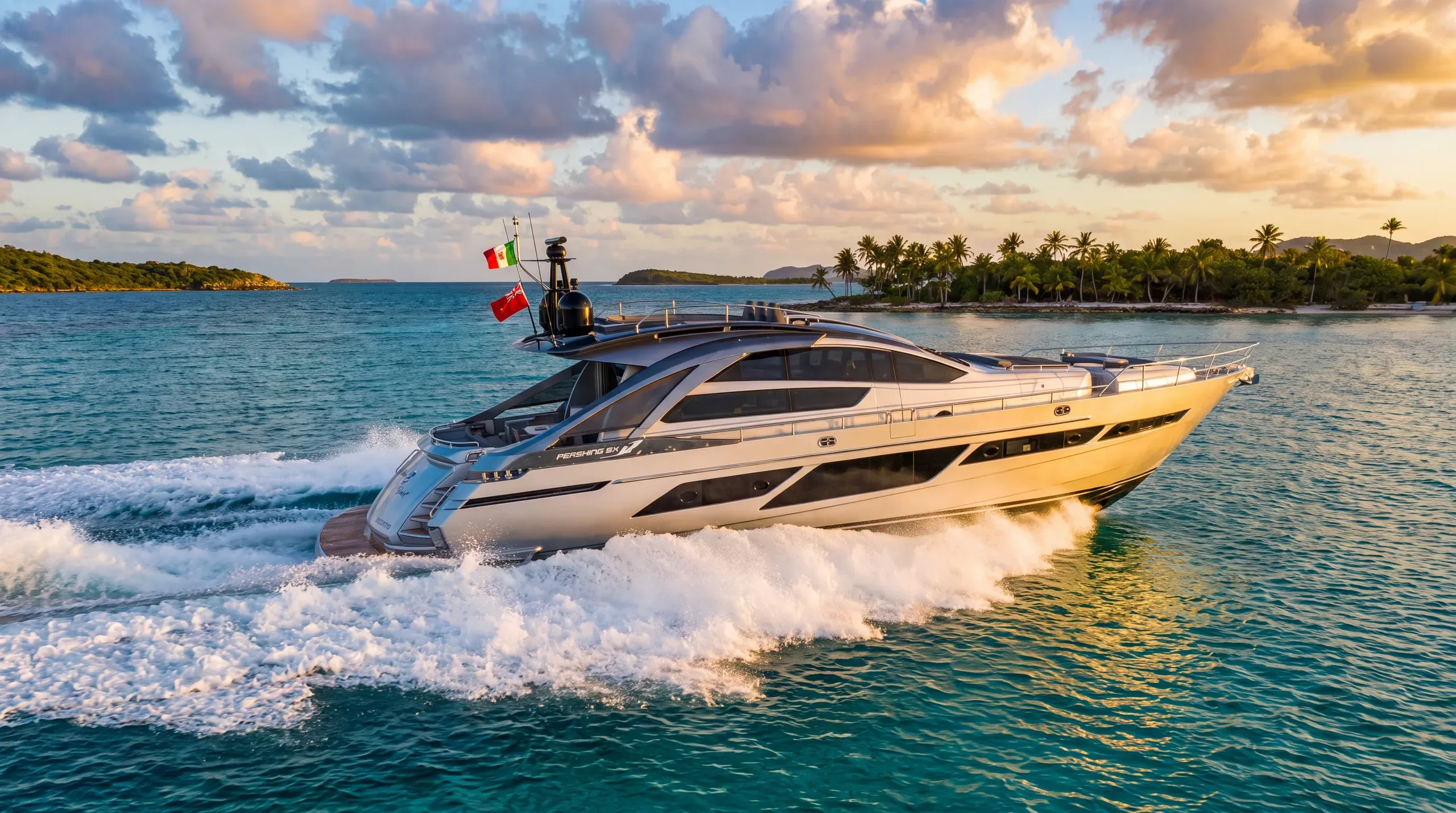Queen B Sport carving across open water